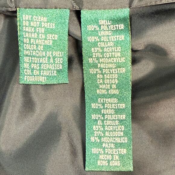 Lauren Ralph Lauren Black Quilted Puffer Vest Faux Fur Collar Women’s M - Picture 6 of 7